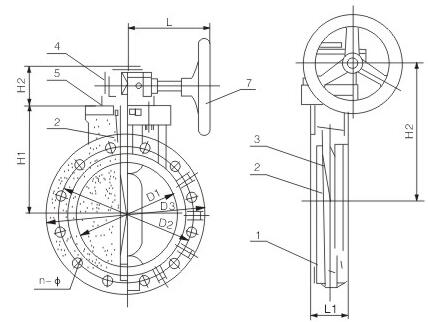 BUTTERFLY VALVE(WORM GEAR) CPVC SIZE