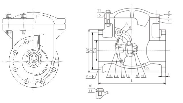 CHECK VALVE(SWING) PPH SIZE