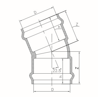 UPVC 22.5 ELBOWS DIN